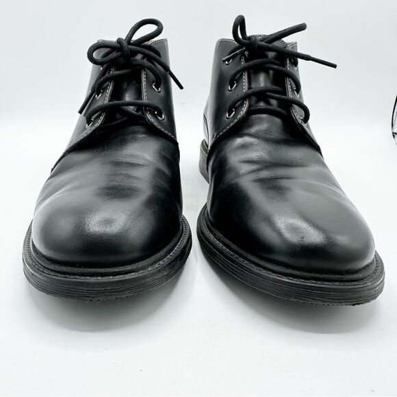 BOSTONIAN Leather Brently Style Chukka Low Boot Shoe BLACK Mens Size 11.5 - Picture 4 of 16